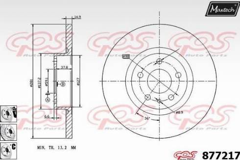 Maxtech 877217.6880 - Disque de frein cwaw.fr