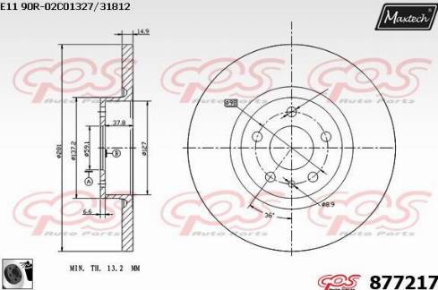 Maxtech 877217.0060 - Disque de frein cwaw.fr