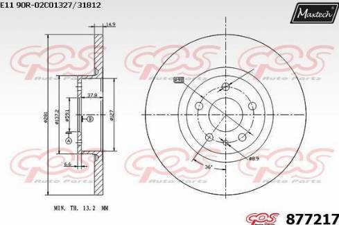 Maxtech 877217.0000 - Disque de frein cwaw.fr