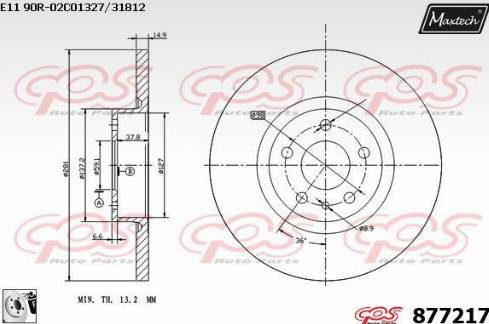 Maxtech 877217.0080 - Disque de frein cwaw.fr