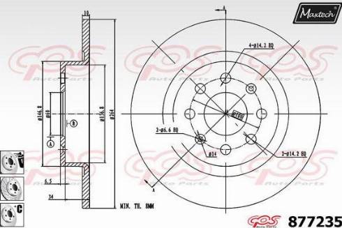 Maxtech 877235.6980 - Disque de frein cwaw.fr