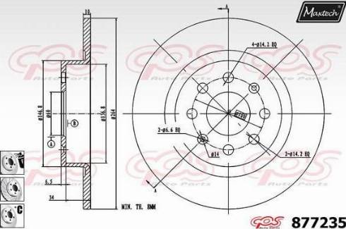 Maxtech 877235.6880 - Disque de frein cwaw.fr