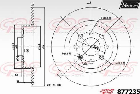 Maxtech 877235.0000 - Disque de frein cwaw.fr