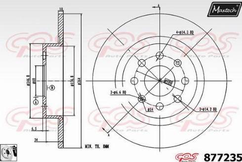 Maxtech 877235.0080 - Disque de frein cwaw.fr