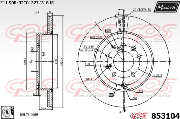 Maxtech 877235 - Disque de frein cwaw.fr