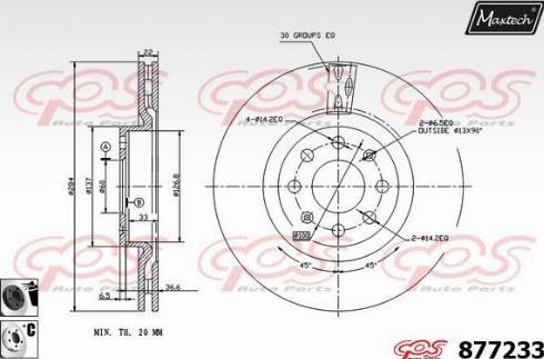 Maxtech 877233.6060 - Disque de frein cwaw.fr