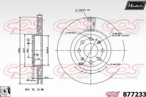 Maxtech 877233.0080 - Disque de frein cwaw.fr