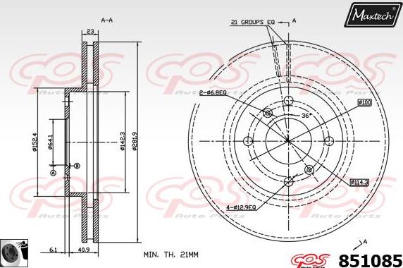 Maxtech 877229 - Disque de frein cwaw.fr