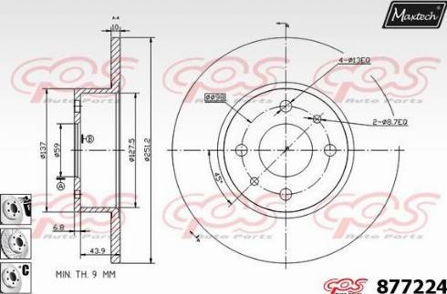 Maxtech 877224.6980 - Disque de frein cwaw.fr