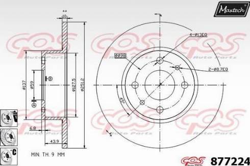 Maxtech 877224.6880 - Disque de frein cwaw.fr