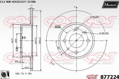 Maxtech 877224.0060 - Disque de frein cwaw.fr