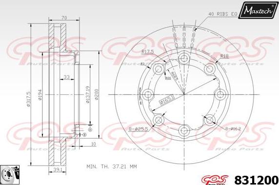 Maxtech 877224 - Disque de frein cwaw.fr