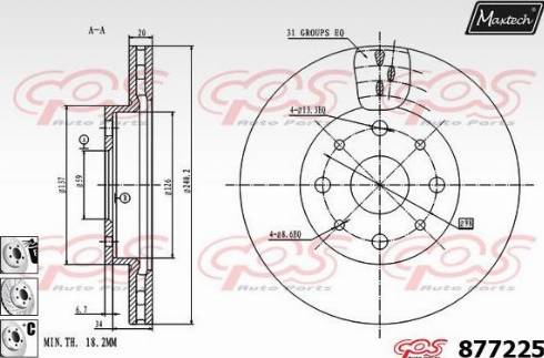 Maxtech 877225.6980 - Disque de frein cwaw.fr