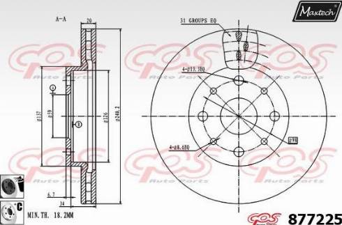 Maxtech 877225.6060 - Disque de frein cwaw.fr