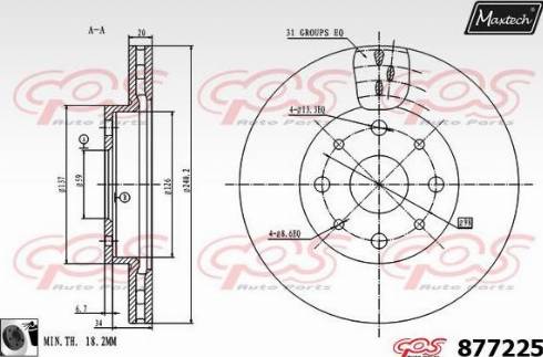 Maxtech 877225.0060 - Disque de frein cwaw.fr