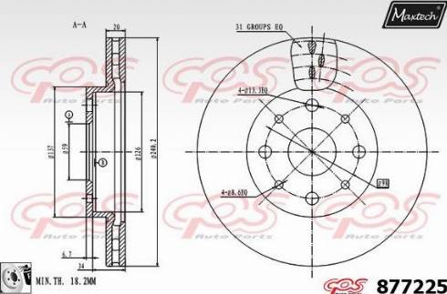 Maxtech 877225.0080 - Disque de frein cwaw.fr