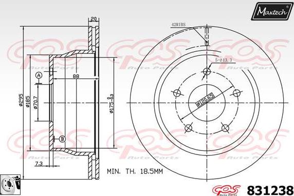 Maxtech 877225 - Disque de frein cwaw.fr