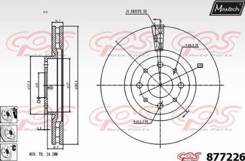 Maxtech 877226.6980 - Disque de frein cwaw.fr