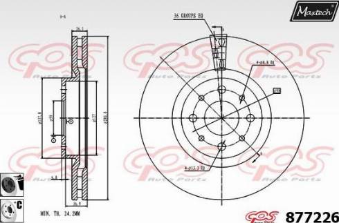 Maxtech 877226.6060 - Disque de frein cwaw.fr