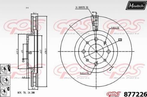 Maxtech 877226.6880 - Disque de frein cwaw.fr