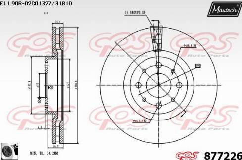 Maxtech 877226.0060 - Disque de frein cwaw.fr