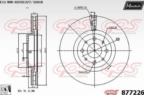 Maxtech 877226.0080 - Disque de frein cwaw.fr