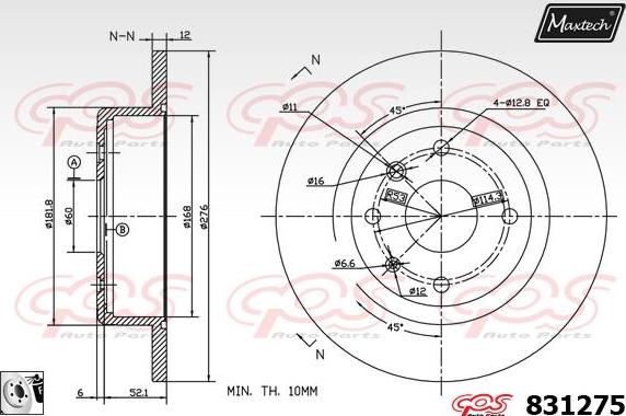 Maxtech 877226 - Disque de frein cwaw.fr