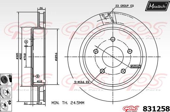 Maxtech 877220 - Disque de frein cwaw.fr