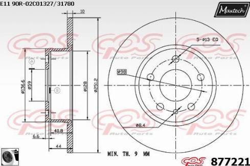 Maxtech 877221.0060 - Disque de frein cwaw.fr