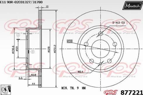 Maxtech 877221.0080 - Disque de frein cwaw.fr