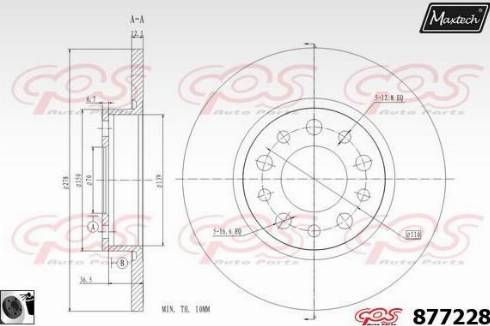 Maxtech 877228.0060 - Disque de frein cwaw.fr