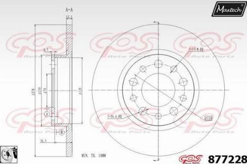 Maxtech 877228.0080 - Disque de frein cwaw.fr