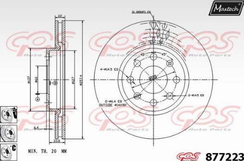 Maxtech 877223.6980 - Disque de frein cwaw.fr