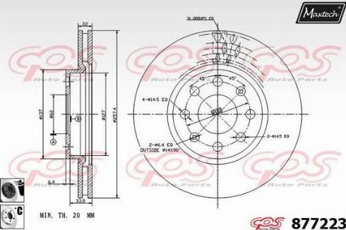 Maxtech 877223.6060 - Disque de frein cwaw.fr