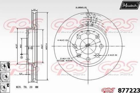 Maxtech 877223.6880 - Disque de frein cwaw.fr