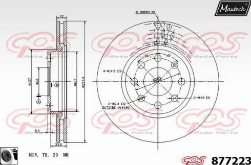 Maxtech 877223.0060 - Disque de frein cwaw.fr