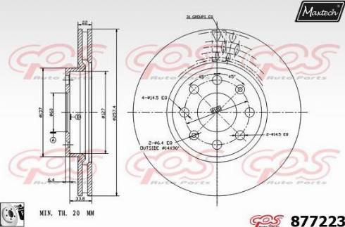 Maxtech 877223.0080 - Disque de frein cwaw.fr