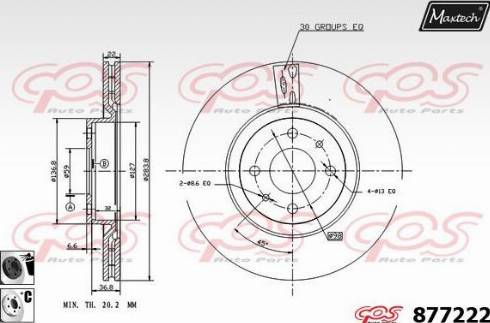 Maxtech 877222.6060 - Disque de frein cwaw.fr