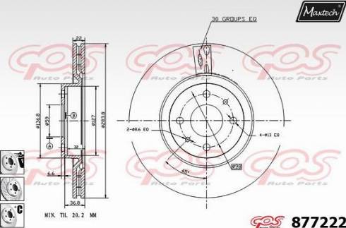 Maxtech 877222.6880 - Disque de frein cwaw.fr