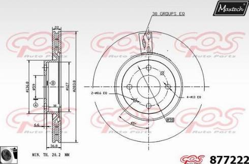 Maxtech 877222.0060 - Disque de frein cwaw.fr