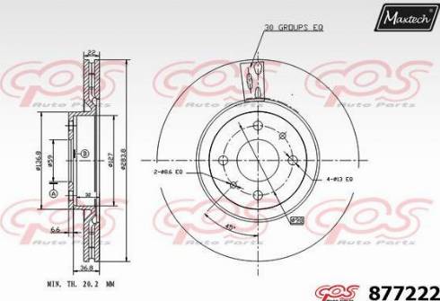 Maxtech 877222.0000 - Disque de frein cwaw.fr