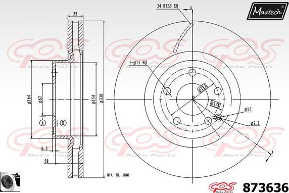 Maxtech 70160056 - Jeu de douilles de guidage, étrier de frein cwaw.fr