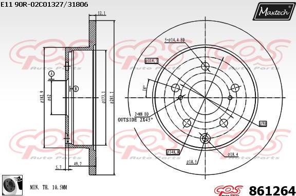 Maxtech 70160069 - Jeu de douilles de guidage, étrier de frein cwaw.fr