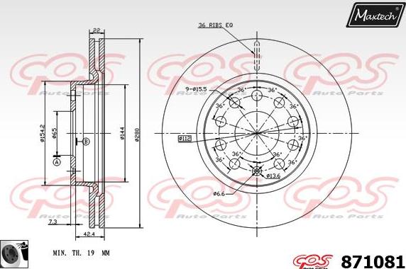 Maxtech 70160065 - Jeu de douilles de guidage, étrier de frein cwaw.fr