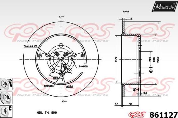 Maxtech 70160066 - Jeu de douilles de guidage, étrier de frein cwaw.fr