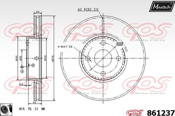 Maxtech 70160006 - Jeu de douilles de guidage, étrier de frein cwaw.fr