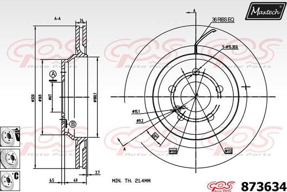 Maxtech 70160002 - Jeu de douilles de guidage, étrier de frein cwaw.fr