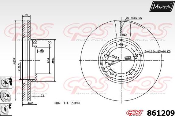 Maxtech 70160007 - Jeu de douilles de guidage, étrier de frein cwaw.fr