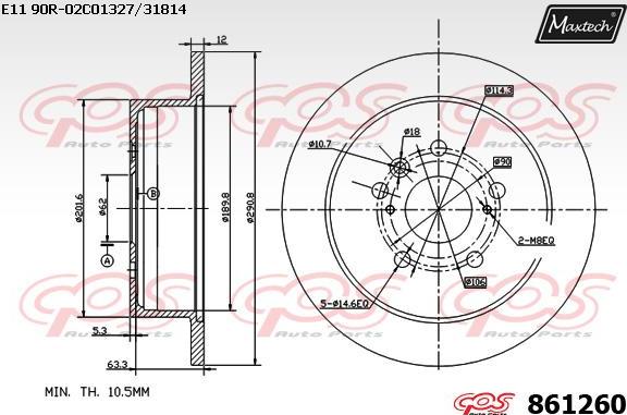 Maxtech 70160019 - Jeu de douilles de guidage, étrier de frein cwaw.fr