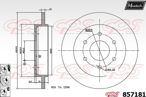 Maxtech 851052 - Disque de frein cwaw.fr